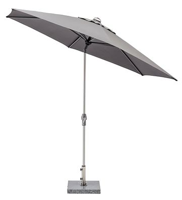 EASY Allround Kurbelschirm Ø 270cm silber/ charcoal