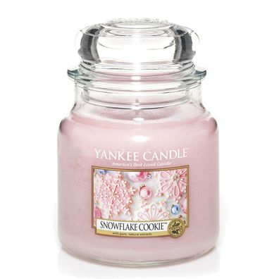 Yankee Candle Snowflake Cookie Duftkerze Mittleres Glas 411 g