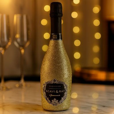 Scavi & Ray Prosecco Spumante Gold Edition 0,75L – 11% Vol. – Exklusive Glitter