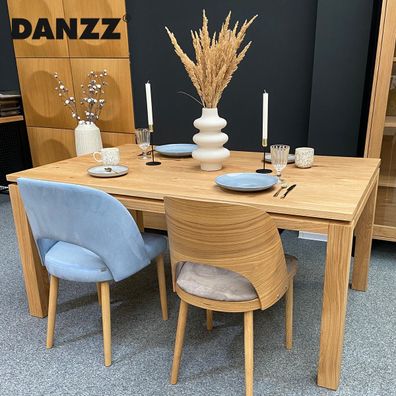 Klassischer Verge-Tisch, Massivholz Eiche