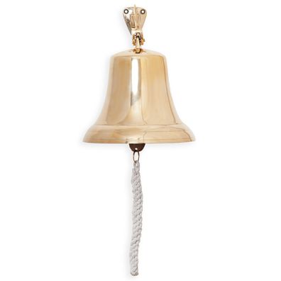 Schiffsglocke Messing 18 cm mit Wandhalterung