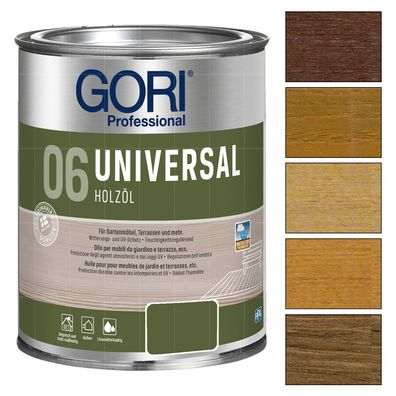 GORI 06 Universal Holzöl 0.75 LTR Gartenmöbelöl Terrassenöl Holzpflegeöl aussen