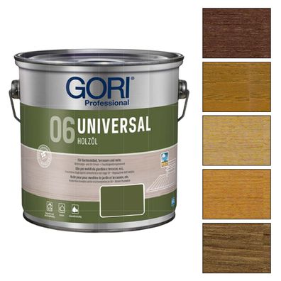 GORI 06 Universal Holzöl 2.5 LTR Gartenmöbelöl Terrassenöl Holzpflegeöl aussen
