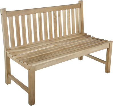 Bank SOLO 2-Sitzer, 120 cm ohne Armlehnen Teak B-grade unbehandelt