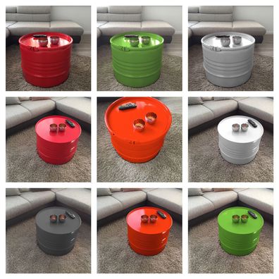 Fassmöbel Tisch Couchtisch Ölfass Beistelltisch mehrere Farben 45 cm hoch 57 cm