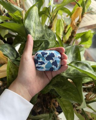 AirPod Case Camouflage blau Headphone Hülle Sneaker