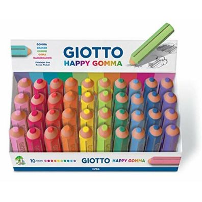 Radiergummi Giotto Happy Gomma Bunt (40 Stück)