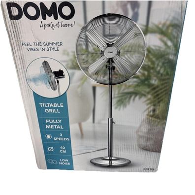 DOMO DO8132 Standventilator, 3 Geschwindigkeiten, ø 40 cm, silber