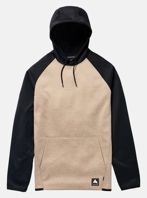 BURTON Riding Hoodie Crown Weatherproof Fleece summit taupe heather/true black