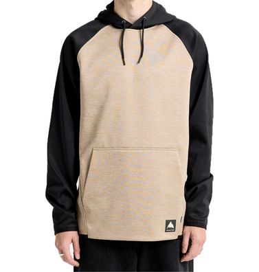 BURTON Riding Hoodie Crown Weatherproof Fleece summit taupe heather/true black
