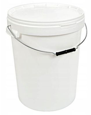 PP-Eimer 25000ml mit Deckel, rund, weiß, PZH-geprüft