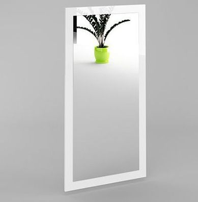 Spiegel 80 cm x 45 cm x 2 cm in Weiß-Hochglanz