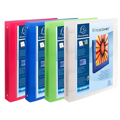 Ringbuch PP 1000µ, 4 Ringe 30mm, Rücken 40mm, A4 Chromaline Kreacover