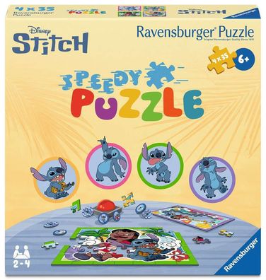 Kinderpuzzle 4x35 Teile - Disney Stitch - Speedy Puzzle Stitch