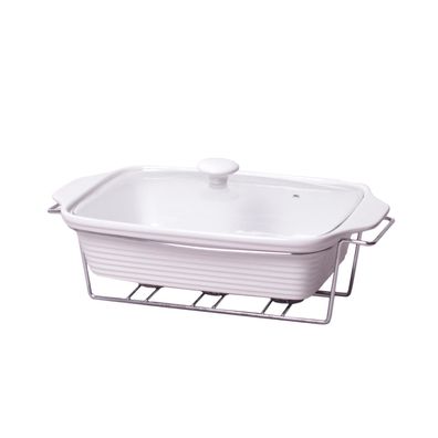 Speisewärmer aus Keramik 3 L Chafing Dish Buffet-Set Keramik-Chafer Buffetwärmer