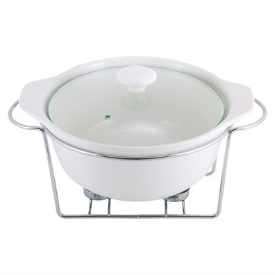 Speisewärmer aus Keramik 2,3 L Chafing Dish Buffet-Set Keramik-Chafer Buffetwärmer