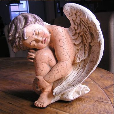 Vintage Engel Figur Statue Skulptur Antik Nostalgie schlafend Dekoidee Romantisch