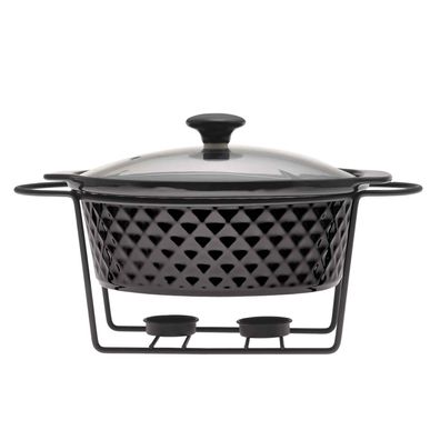 Speisewärmer aus Keramik 2,3 L Chafing Dish Buffet-Set Keramik-Chafer Buffetwärmer