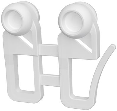 Interdeco Schleuderwagen mit Innenlaufrollen für Gardinenschienen, 4 Stück