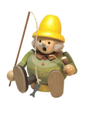 Richard Glaesser Rauchmann Angler sitzend aus Seiffen im Erzgebirge