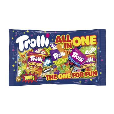 Trolli All in One the One for Fun Mix bunter Fruchtgummi Spaß 1000g