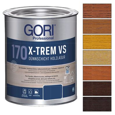 GORI 170 X-TREM VS 0.75 LTR Dünnschichtlasur Holzlasur Holzschutzlasur UV-Schutz