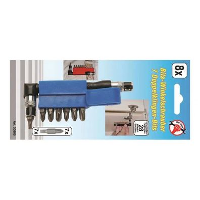 BGS-20805 Winkelschrauber mit 7 Doppelklingen-Bits