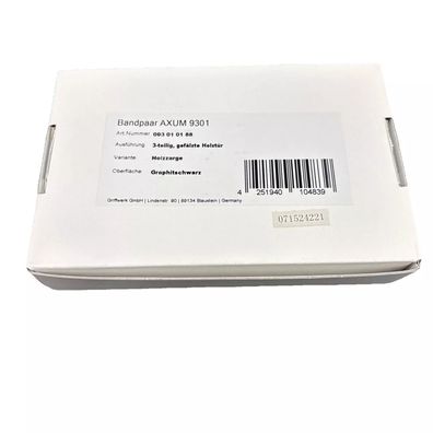 Griffwerk Bandpaar AXUM 9301 inkl. RT gefä. Türen 3-teilig Holzzarge G