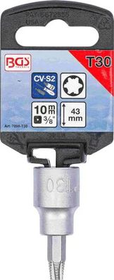 BGS-7098-T30 Schraubenausdreher-Bit-Einsatz, Antrieb Innenvierkant 10 mm (3/8), für d