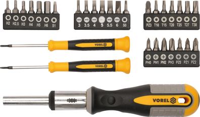 Ratschenschraubendreher PH+Flach+Torx+HEX 31-teilig