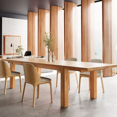 Ausziehbarer Gustav-Tisch aus Massivholz