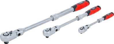 BGS-72114 Umschaltknarren-Satz, ausziehbar, abwinkelbar, Abtrieb Außenvierkant 6,3 mm