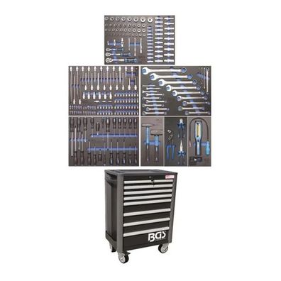 BGS-4113 Werkstattwagen Profil Standard komplett mit 237 Werkzeugen 8 Schubladen