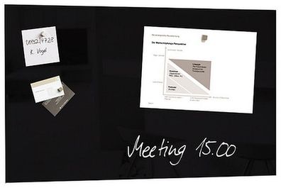 sigel Glas-Magnettafel artverum (B)780 x (H)480 mm schwarz