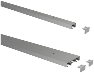 Interdeco Gardinenschiene Primax Silbergrau