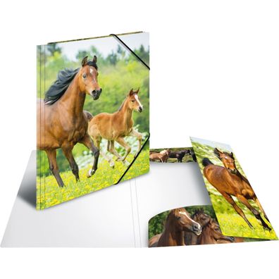 Herma Sammelmappe Eckspanner PP A3 Pferde