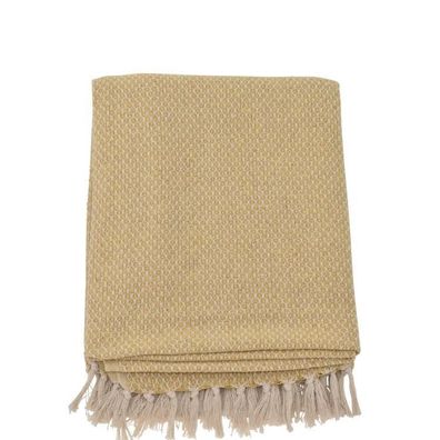 Plaid, senfgelb aus Baumwolle, 2128003 1 St