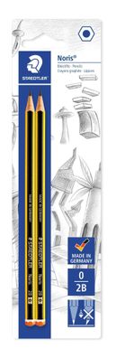 Staedtler Bleistift Noris 2B x2 BK 100% PEFC