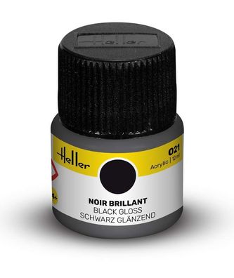 Heller 9021 Acrylic Colour 021 Black Gloss - NEU