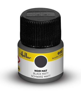Heller 9033 Acrylic Colour 033 Black Matt - NEU