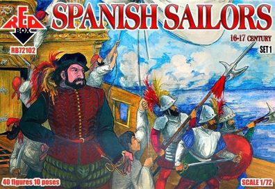 Red Box 1:72 RB72102 Spanish Sailors, 16-17th century - NEU