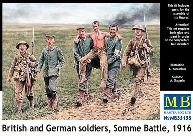 Master Box Ltd. 1:35 35158 British and German soldiers, omme Battle - NEU