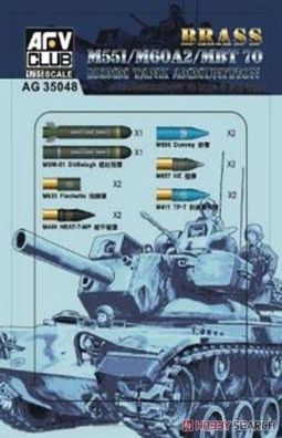 AFV-Club 1:35 AG35048 M551/60A/MBT70 152MM Ammunition (Brass) - NEU