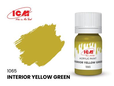 ICM 1065 GREEN Interior Yellow Green bottle 12 ml - NEU