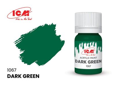 ICM 1067 GREEN Dark Green bottle 12 ml - NEU