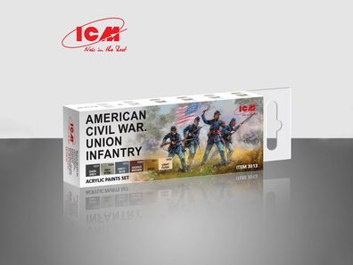 ICM 3013 Acrylic Paint Set for American Civil War 6 x12 ml - NEU