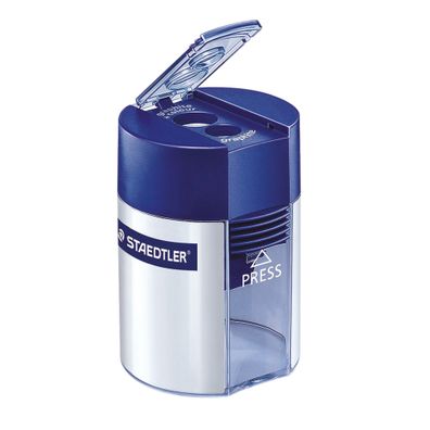 Doppelspitzdose 8,2 und 10,2mm Kunststoff silber/transparent/blau