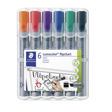 Flipchartmarker Lumocolor® 356 2-5mm farbig sortiert 6 St./Pack