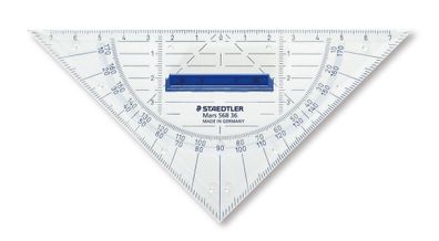 Staedtler Geodreieck 16cm P. styrol m. Griff tr