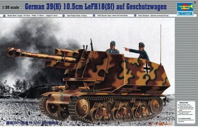 Trumpeter 1:35 353 PzKpfw 39(H) 10,5 cm LeFH18 (SFf) auf Geschützwagen - NEU